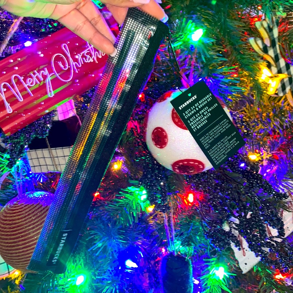 STARBUCKS REUSABLE STRAWS & BRUSH SET 🥤
